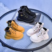 Anglijos stiliaus Batai Vaikams Mergaitėms Gražūs Koviniai Batai Vaikiški trumpi batai berniukui Naujausi pavasario rudens mokykliniai batai G09211