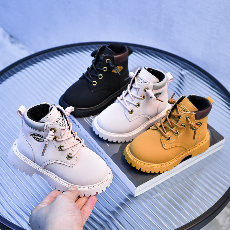 Anglijos stiliaus Batai Vaikams Mergaitėms Gražūs Koviniai Batai Vaikiški trumpi batai berniukui Naujausi pavasario rudens mokykliniai batai G09211