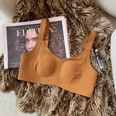 Velike grudi koje pokazuju malo donje rublje Ženski ljetni ultratanki bešavni zečji uši Veliki grudnjak za smanjenje grudi