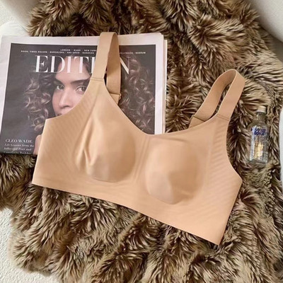 Velike grudi koje pokazuju malo donje rublje Ženski ljetni ultratanki bešavni zečji uši Veliki grudnjak za smanjenje grudi
