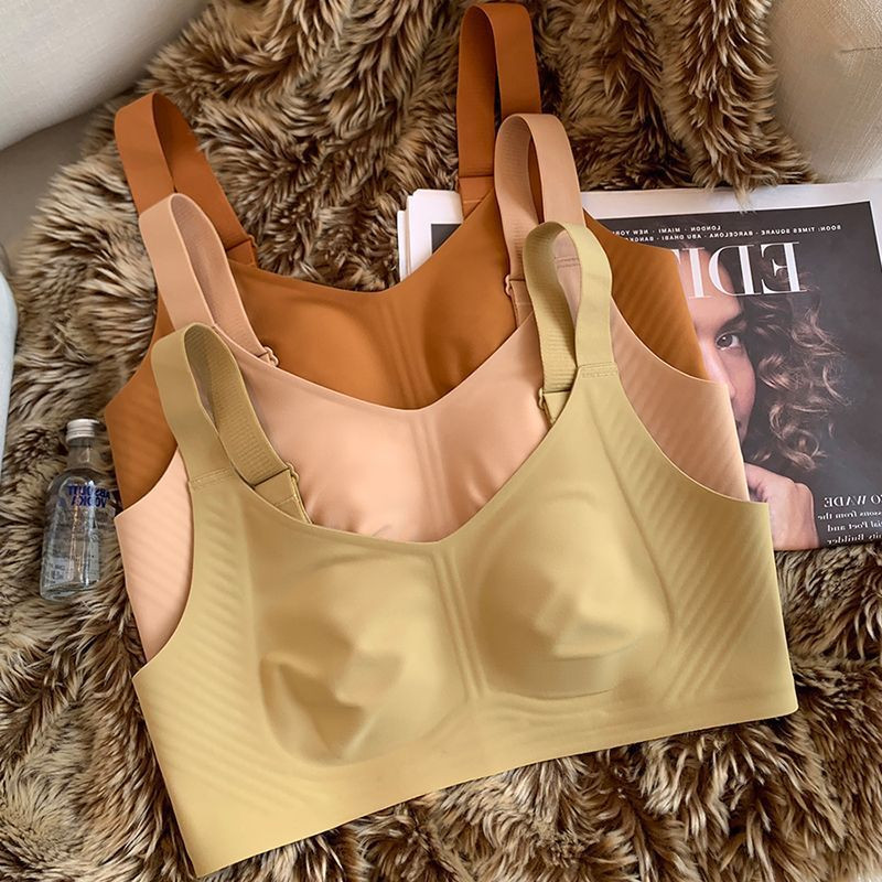 Velike grudi koje pokazuju malo donje rublje Ženski ljetni ultratanki bešavni zečji uši Veliki grudnjak za smanjenje grudi