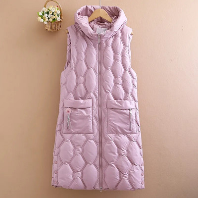 Jesenná zimná dámska vesta bez rukávov, teplá bunda, stredne dlhá bavlnená vesta, nové dámske vrchné oblečenie, ležérne topy, Chaleco Mujer, 5XL