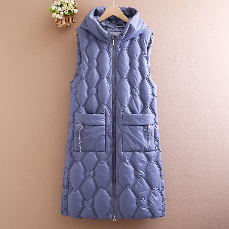 Jesenná zimná dámska vesta bez rukávov, teplá bunda, stredne dlhá bavlnená vesta, nové dámske vrchné oblečenie, ležérne topy, Chaleco Mujer, 5XL