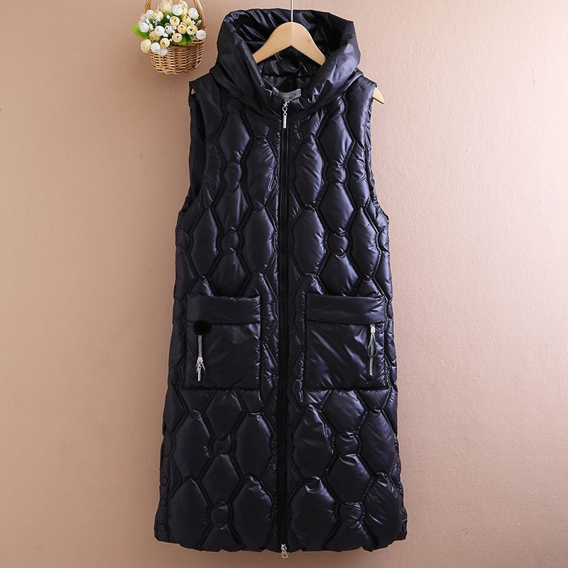 Jesenná zimná dámska vesta bez rukávov, teplá bunda, stredne dlhá bavlnená vesta, nové dámske vrchné oblečenie, ležérne topy, Chaleco Mujer, 5XL