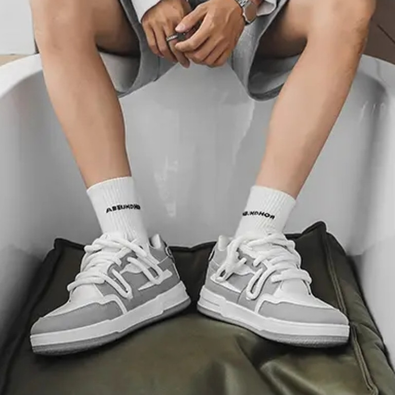 Módne pánske vulkanizované topánky na skateboarding, retro pánske tenisky na platforme, pohodlné priedušné ležérne tenisky, tenisky pre mužov