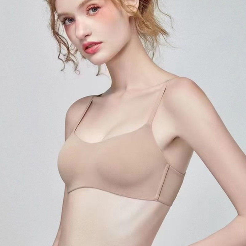 Lenjerie subțire dintr-o singură bucată, fără cusături, Sâni mici pentru femei, adunați în colecție Sâni laterali, fără inel de oțel, sutien respirabil