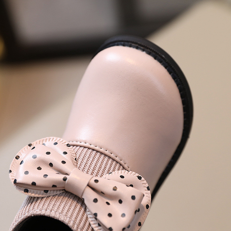 Žieminiai mergaičių aulinukai Madingi megzti Patchwork Vamp trumpi batai Neslystantys mieli taškeliai peteliškės vaikiški batai mergaitėms G08261