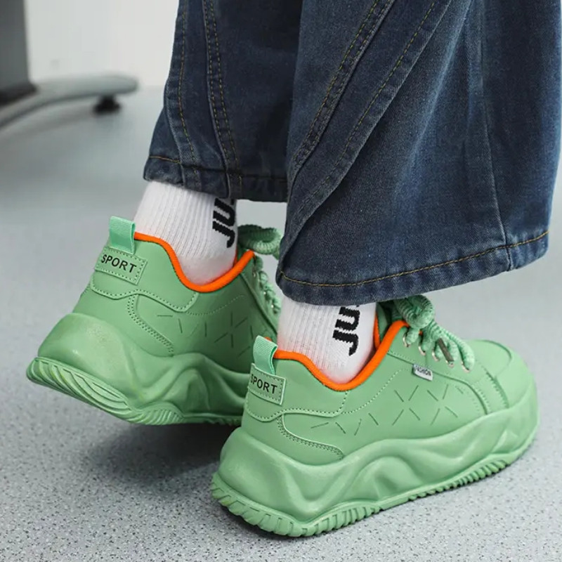 Trend Novi dolazak Muške vintage modne ravne cipele za povećanje visine Muške sportske tenisice za hodanje Chunky Tenis Masculino