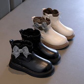 2023 Jesen Zima Nove dječje cipele Lijepe djevojke Mašna Ležerne modne čizme Visoke pletene čarape Cipele Dječje djevojčice G09163