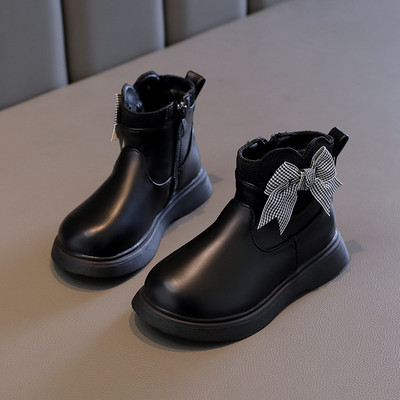 2023 Jesen Zima Nove dječje cipele Lijepe djevojke Mašna Ležerne modne čizme Visoke pletene čarape Cipele Dječje djevojčice G09163