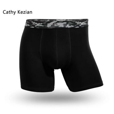 Vyriški bokseriniai šortai apatiniai apatiniai apatiniai juodi XL XXL 3XL madingi kamufliažiniai diržai sportiniai atsitiktiniai minkšti, švelnūs