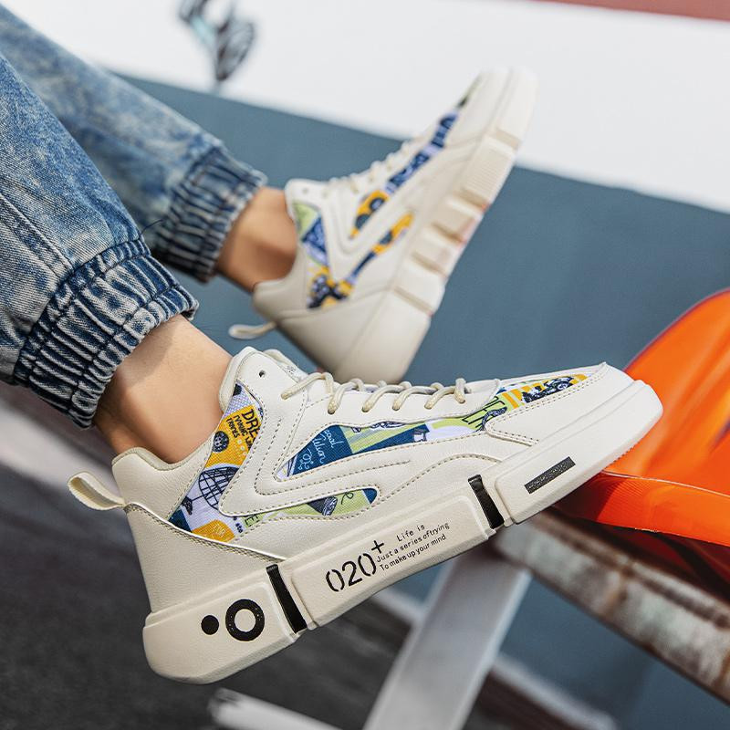 Modne muške cipele za 2023. Boje Visoke cipele za skejtbord Luksuzne tenisice za muškarce Ravne cipele Sportske ležerne Tenis Para Debele tenisice