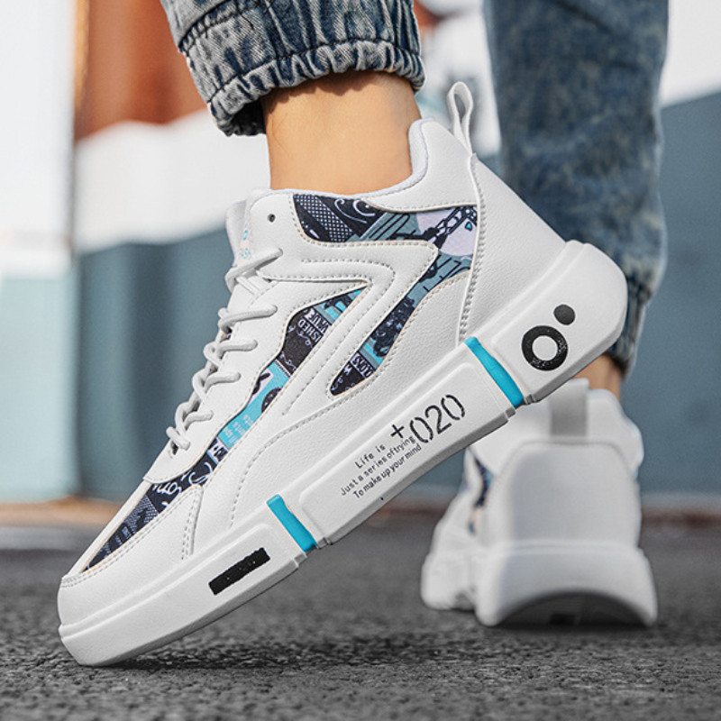 Modne muške cipele za 2023. Boje Visoke cipele za skejtbord Luksuzne tenisice za muškarce Ravne cipele Sportske ležerne Tenis Para Debele tenisice