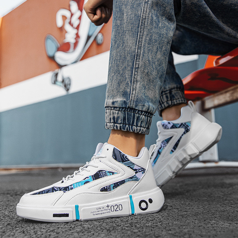 Modne muške cipele za 2023. Boje Visoke cipele za skejtbord Luksuzne tenisice za muškarce Ravne cipele Sportske ležerne Tenis Para Debele tenisice