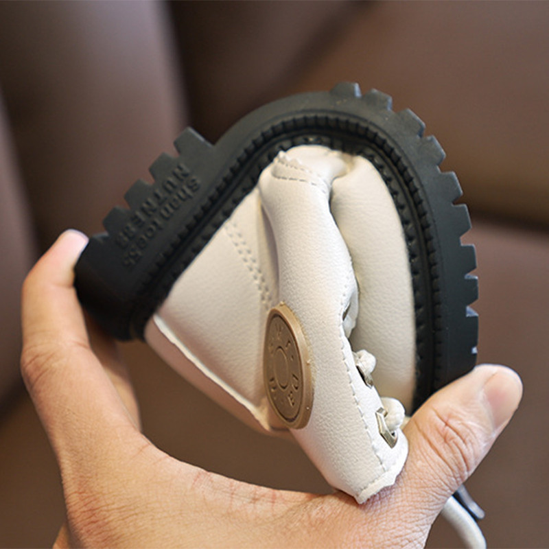 Anglia Noua Toamnă Copii Cizme de zăpadă Copii Iarna Glezna Iarnă Cizme Fată Pantofi unisex din piele PU Pentru copii Pantofi de zăpadă C10281