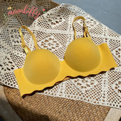 Szexi női melltartók Push Up melltartó varrat nélküli fehérnemű Solid vezeték nélküli sportmelltartó egyrészes Gather Convertible Straps Melltartó