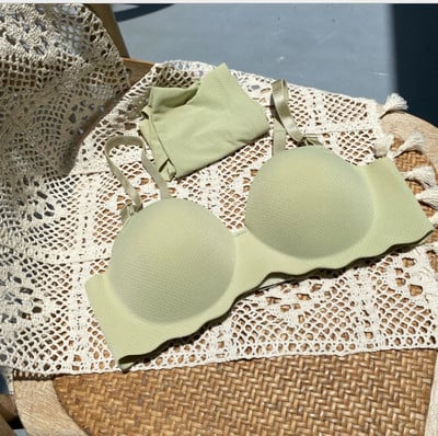 Szexi női melltartók Push Up melltartó varrat nélküli fehérnemű Solid vezeték nélküli sportmelltartó egyrészes Gather Convertible Straps Melltartó