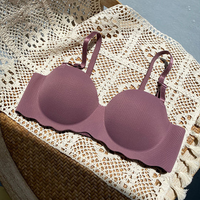 Szexi női melltartók Push Up melltartó varrat nélküli fehérnemű Solid vezeték nélküli sportmelltartó egyrészes Gather Convertible Straps Melltartó