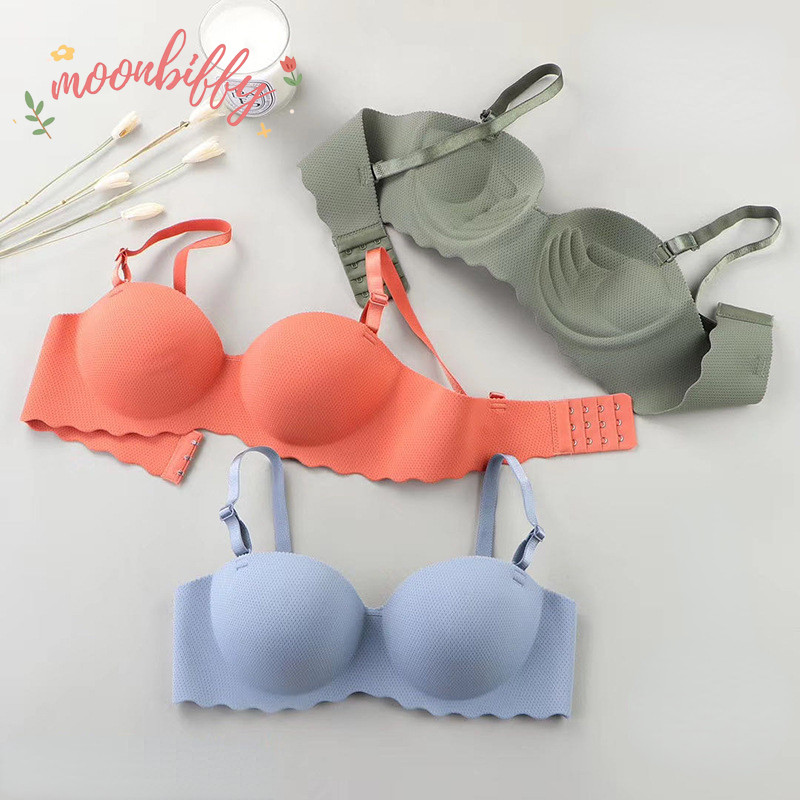 Szexi női melltartók Push Up melltartó varrat nélküli fehérnemű Solid vezeték nélküli sportmelltartó egyrészes Gather Convertible Straps Melltartó