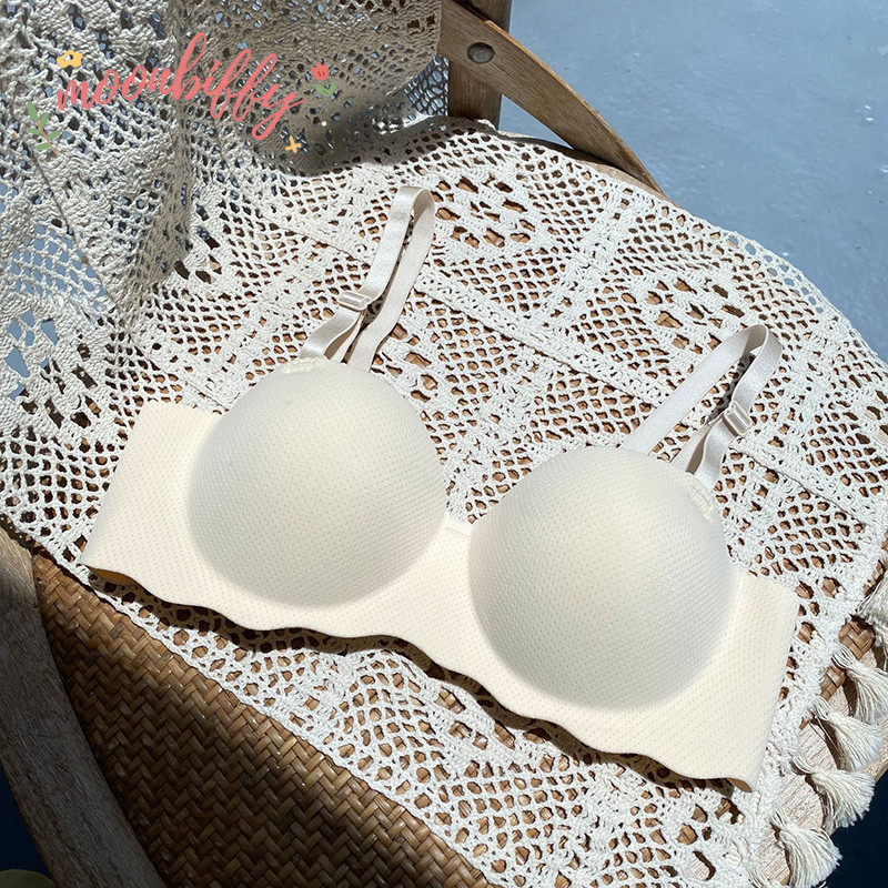 Szexi női melltartók Push Up melltartó varrat nélküli fehérnemű Solid vezeték nélküli sportmelltartó egyrészes Gather Convertible Straps Melltartó