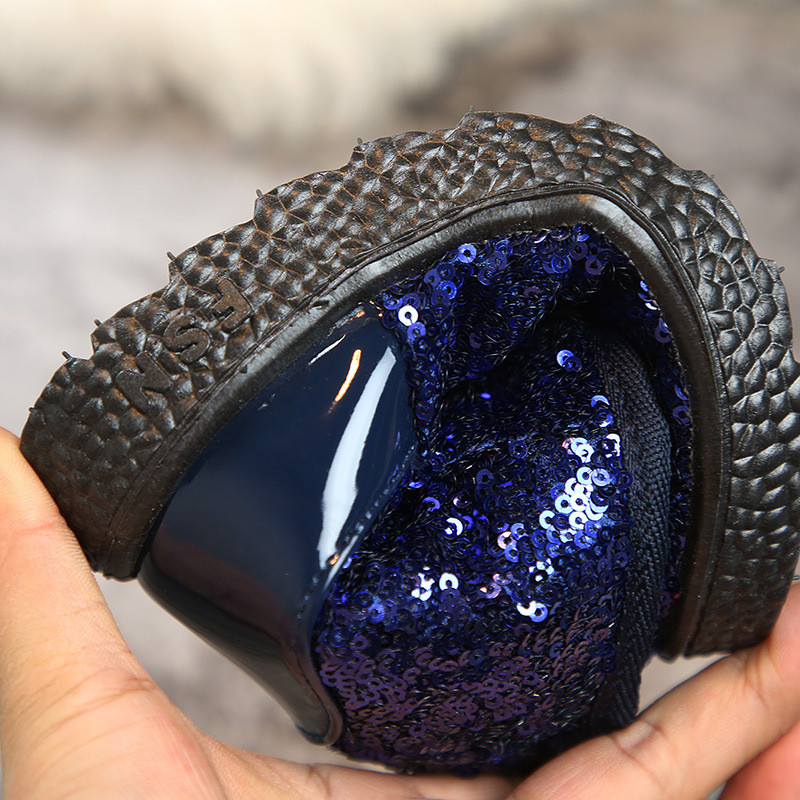 Patogūs vaikiški sniego batai mergaitėms, pūkuoti batai žiemai, sušildyti minkšti platforminiai batai vaikams Nauji „Bling“ vakarėlio batai F08011