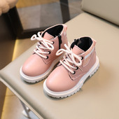 Jesen Zima Dječje čizme Trendy čizme za malu djecu Dječje cipele Lakirana koža za djevojčice Veličina 21-30 Chelsea čizme s ružičastim prugama za djevojčice G09134