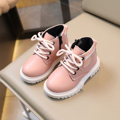 Jesen Zima Dječje čizme Trendy čizme za malu djecu Dječje cipele Lakirana koža za djevojčice Veličina 21-30 Chelsea čizme s ružičastim prugama za djevojčice G09134