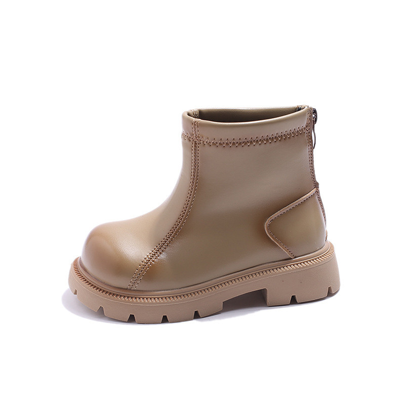 Cipele s platformom za 2023. Dječje čizme s okruglim prstima i stražnjim patentnim zatvaračem Jesen Zima Modne gležnjače otporne na hladnoću za djevojčice princeze G09263