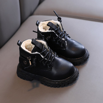 Αντιολισθητικές Μπότες Πλατφόρμας για Παιδιά Φθινόπωρο Χειμώνας Αγόρια Κορίτσια Μπότες Μοτοσικλέτας Μάρκα Σχέδιο Causal Cozy Student Boots G07122