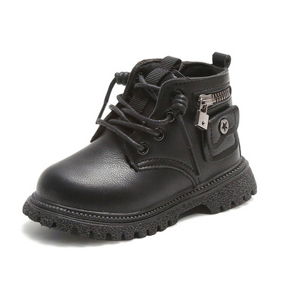 Cizme cu platformă antiderapante pentru copii, toamnă iarnă, băieți, fete, pentru motocicletă, design de marcă, cizme pentru studenți, confortabile, G07122