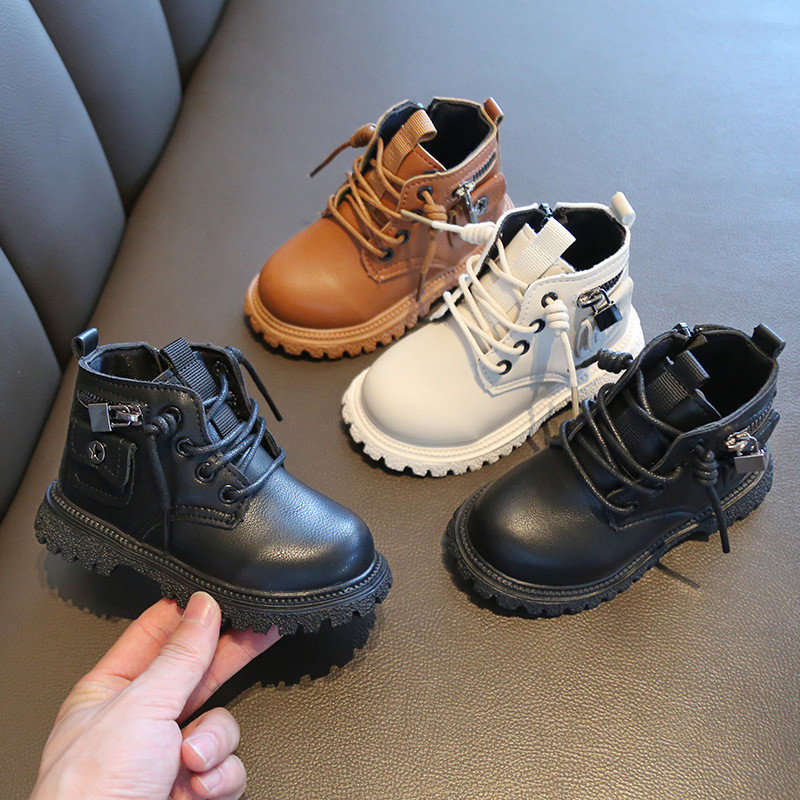 Cizme cu platformă antiderapante pentru copii, toamnă iarnă, băieți, fete, pentru motocicletă, design de marcă, cizme pentru studenți, confortabile, G07122