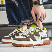 Pantofi de modă pentru bărbați, pantofi casual, respirabili, ușoare, anti-alunecare, pantofi confortabili de mers pentru bărbați, pantofi groși, Tenis Masculino