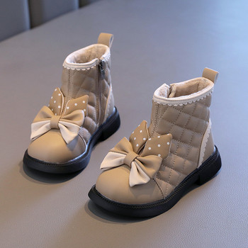 Cute Rabbit Ears Παιδικές Μπότες για Princess Girls Χειμερινά ευέλικτα καρό παπούτσια για κορίτσια για παιδιά Super Nice Snow Boots G10091