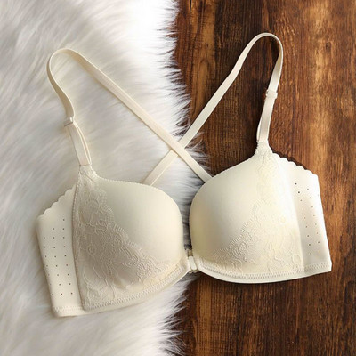 Sutien cu închidere în față Bralette fără spate Push Up Sutien pentru femei Lenjerie de corp cu spate deschis fără fir Lenjerie de nuntă pentru femei Sutiene invizibile