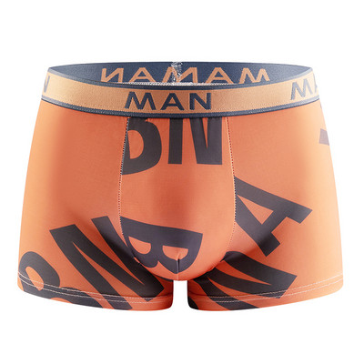 Chiloți bărbați de modă, fără sudură, cu litere imprimate, lenjerie de corp confortabilă, respirabilă pentru bărbați, boxer pentru bărbați de dimensiuni mari