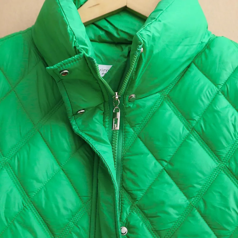 2023 NOI Jachetă din bumbac din puf pentru femei, toamnă, iarnă, guler scurt, jachetă din bumbac fără mâneci, vestă ocazională matlasată pentru femei