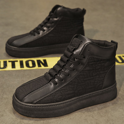 2023 Nové jesenné čierne pánske čižmy Nové módne pánske čižmy Teplé topánky pre mužov na platforme Tenis Masculino De Lona