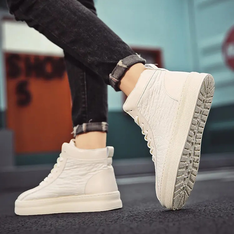 2023 Nové jesenné čierne pánske čižmy Nové módne pánske čižmy Teplé topánky pre mužov na platforme Tenis Masculino De Lona