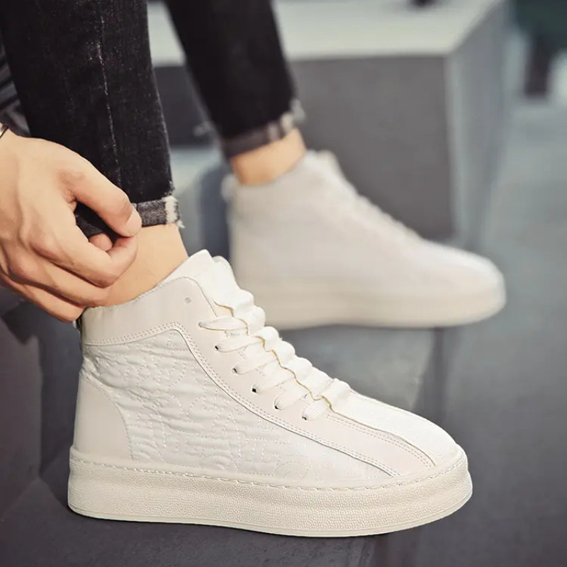 2023 Nové jesenné čierne pánske čižmy Nové módne pánske čižmy Teplé topánky pre mužov na platforme Tenis Masculino De Lona