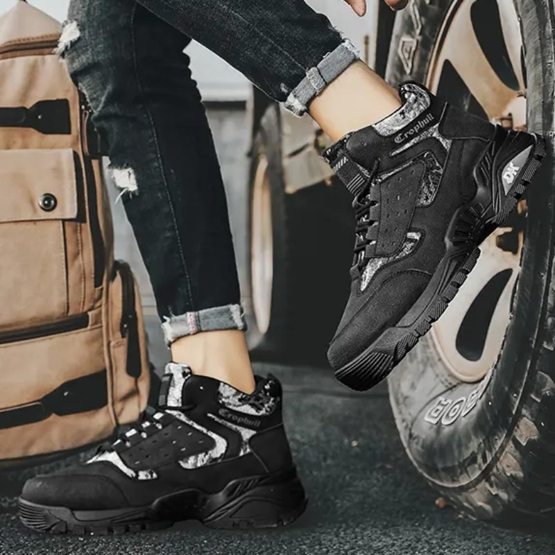 Pánske čierne topánky 2023, zimné ležérne tenisky, kožené mokasíny, pracovné bezpečnostné topánky na platforme, športové, módne, tenisové, luxusné dizajnérske topánky