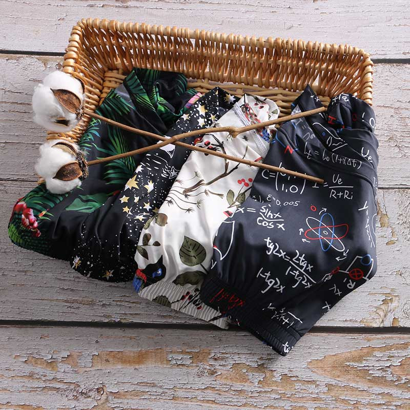 Muške bokserice Donje rublje Ledena svila Udobne kućne gaće Muške prozračne široke bokserice s printom cuecas