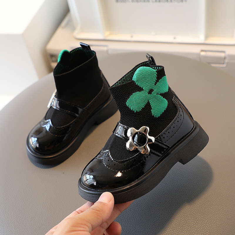 Čarape za djevojčice s cvjetnim vezom Cipele za ranu jesen 2022. Gležnjače za bebe princeze Studentske neklizajuće lijepe cipele za djevojčice G01043