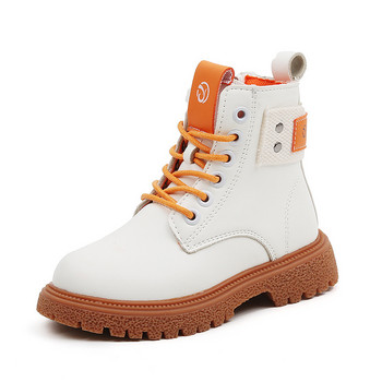 Νέες φθινοπωρινές τάσεις χειμώνα Μπότες για κορίτσι Cult Αγορά φρέσκων λευκών παιδικές μπότες για κορίτσια Παπούτσια Leisure με κορδόνια Παιδικά Combat Boots G08161