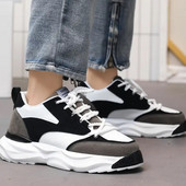 Karštas 2023 m. Naujasis ruduo Europa ir Jungtinė sporto mada Laisvalaikis Vyriški odiniai batai bėgimo bateliai Vyriški batai sportbačiai Vyrai