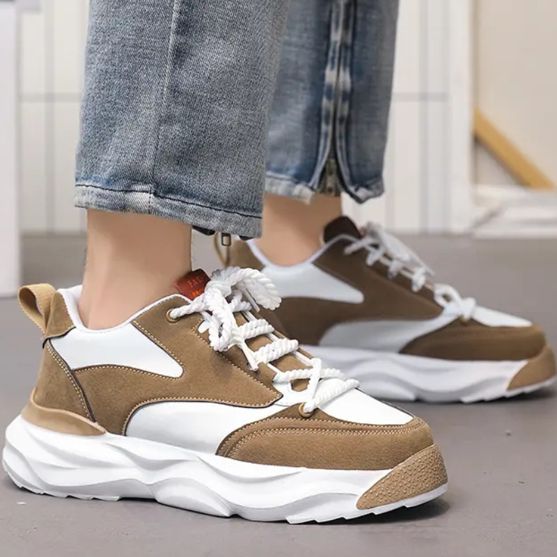 Karštas 2023 m. Naujasis ruduo Europa ir Jungtinė sporto mada Laisvalaikis Vyriški odiniai batai bėgimo bateliai Vyriški batai sportbačiai Vyrai