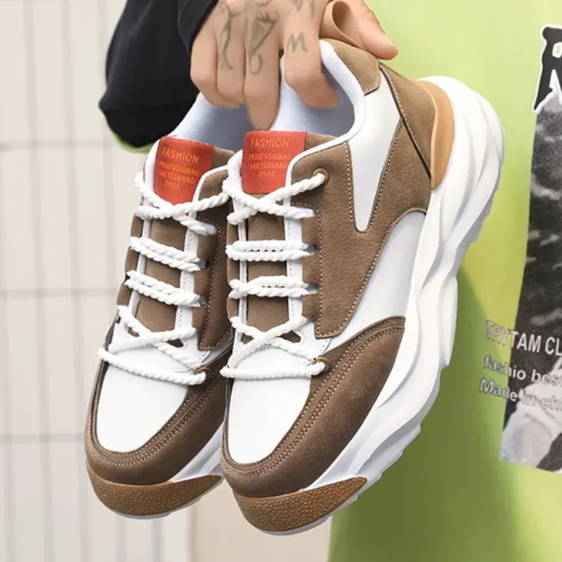 Karštas 2023 m. Naujasis ruduo Europa ir Jungtinė sporto mada Laisvalaikis Vyriški odiniai batai bėgimo bateliai Vyriški batai sportbačiai Vyrai