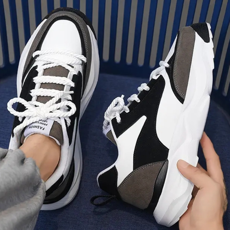 Karštas 2023 m. Naujasis ruduo Europa ir Jungtinė sporto mada Laisvalaikis Vyriški odiniai batai bėgimo bateliai Vyriški batai sportbačiai Vyrai