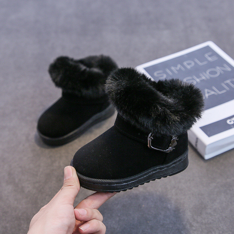 Iarna 2023 Cizme noi de zăpadă pentru copii pentru fete blană cu blană Cizme scurte de prințesă Cizme cu platformă super calde Pantofi de pluș de iarnă G08036