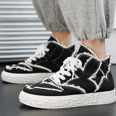Őszi Férfi Vulkanizált Cipők Férfi Sneaker Platform Kényelmes Divat Vastag Talp Alkalmi Cipők Férfi Off White Cipők Tenis Masculino