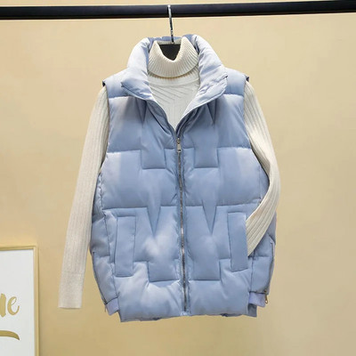 Studentski prsluk Jakna Nova zimska jakna 2022. Korejski jednobojni prsluk bez rukava Ženski donji pamučni prsluk Gornji kaput Chaleco Mujer